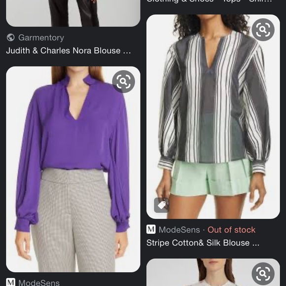 J&C Silk Balloon Sleeve Blouse - Picture 7 of 8